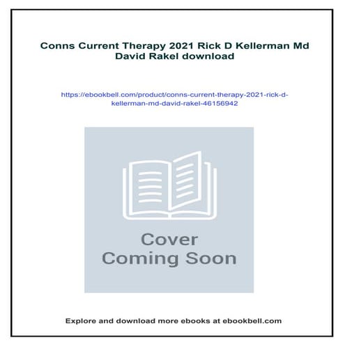 Conns Current Therapy 2021 Rick D Kellerman Md David Rakel