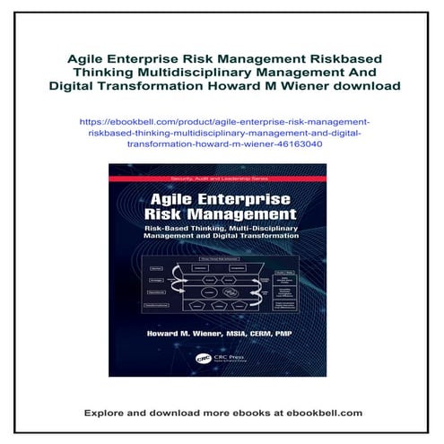 Agile Enterprise Risk Management Riskbased Thinking Multidisciplinary Managem...