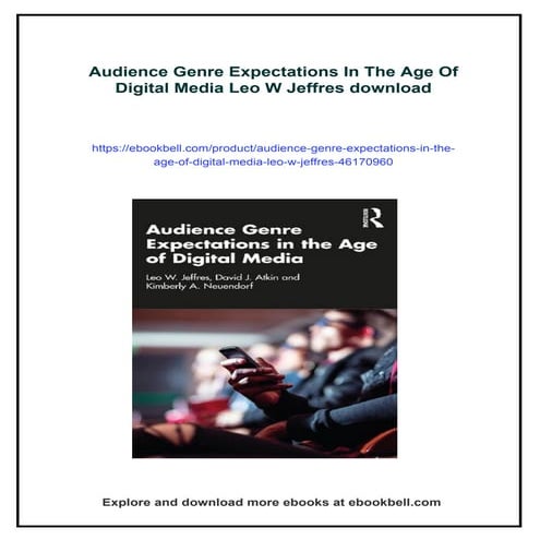 Photo inspiration: Address False Expectations Digital Media Reference: Audience Genre Expectations In The Age Of Digital Media Leo