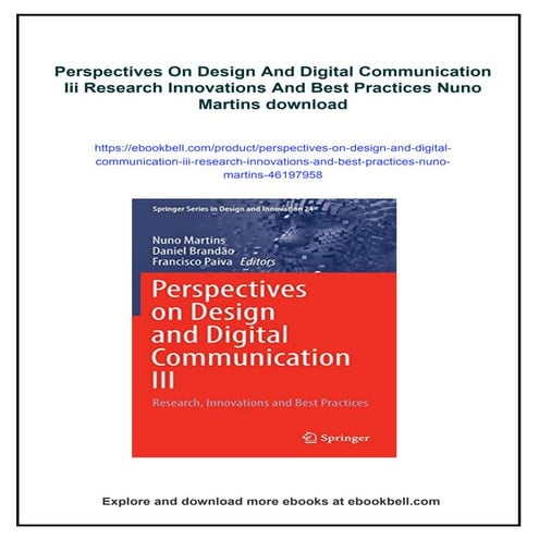 Perspectives On Design And Digital Communication Iii Research ...