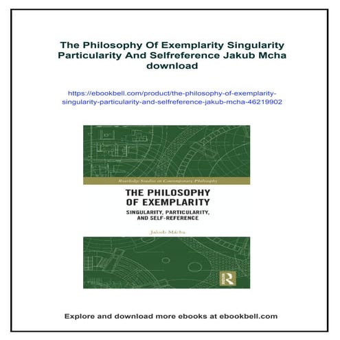 The Philosophy Of Exemplarity Singularity Particularity And ...