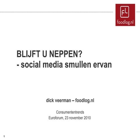 Consumententrends2010 - Dick Veerman