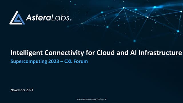 Astera Labs:  Intelligent Connectivity for Cloud and AI Infrastructure