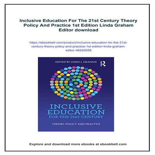 Inclusive Education For The 21st Century Theory Policy And Practice 1st Editi...
