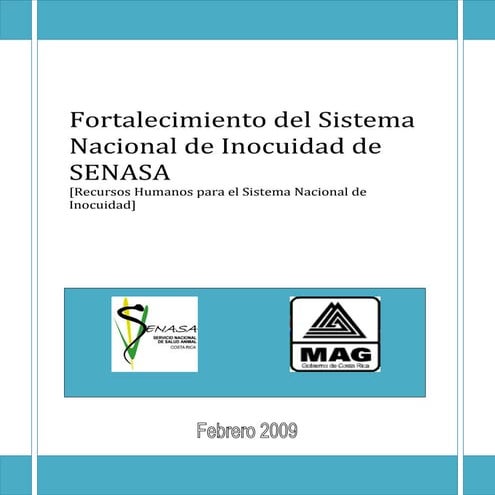 Fortalecimiento del Sistema Nacional de Inocuidad Alimentaria para ...