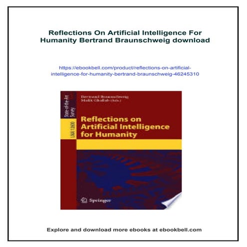 Reflections On Artificial Intelligence For Humanity Bertrand Braunschweig