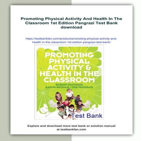 Promoting Physical Activity And Health In The Classroom 1st Edition ...