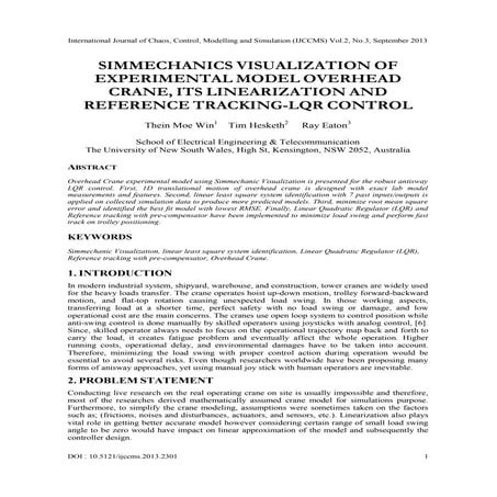 Neuro-fuzzy-based anti-swing control of automatic tower crane | PDF