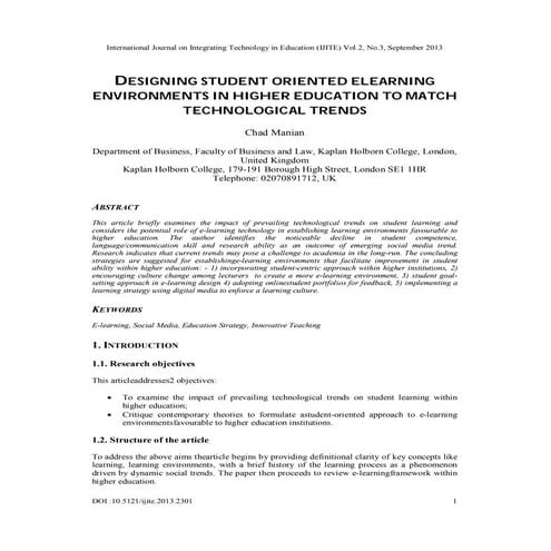 DESIGNING STUDENT ORIENTED ELEARNING ENVIRONMENTS IN HIGHER EDUCATION TO MATC...