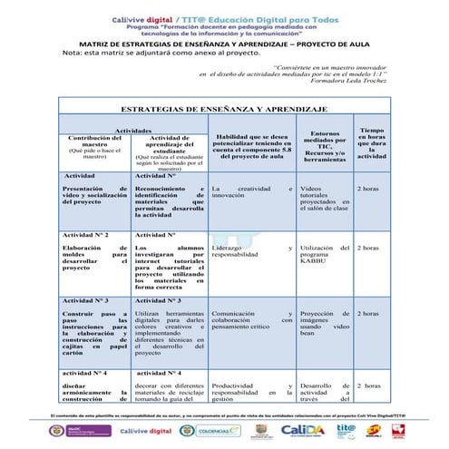 231459807 matriz-de-estrategias-de-ensenanza-y-aprendizaje-proyecto-de-aula