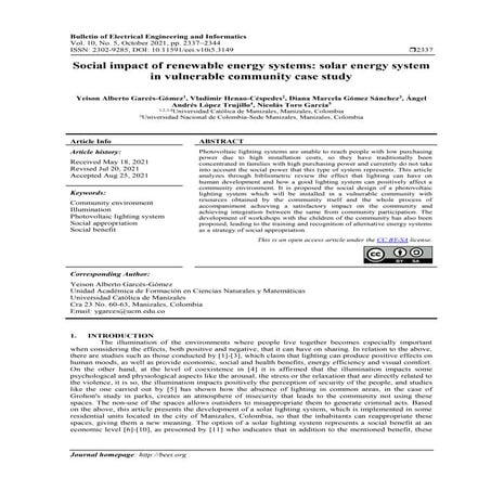 Social impact of renewable energy systems: solar energy system in ...