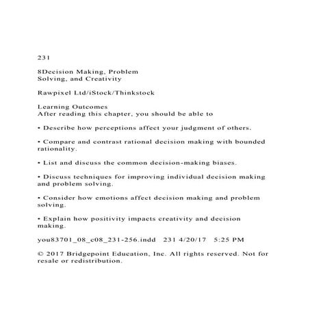 2318Decision Making, Problem Solving, and Creativity.docx