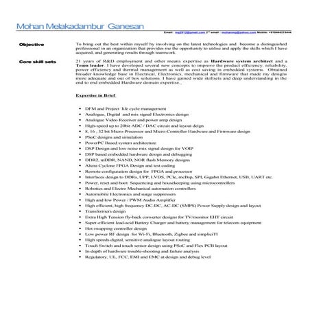 MohanMG_Professional CV