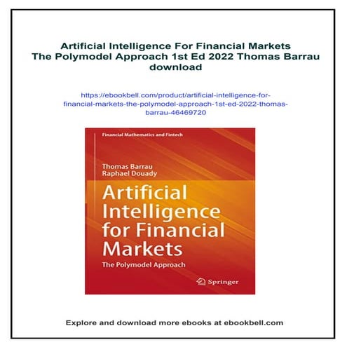 Artificial Intelligence For Financial Markets The Polymodel Approach ...