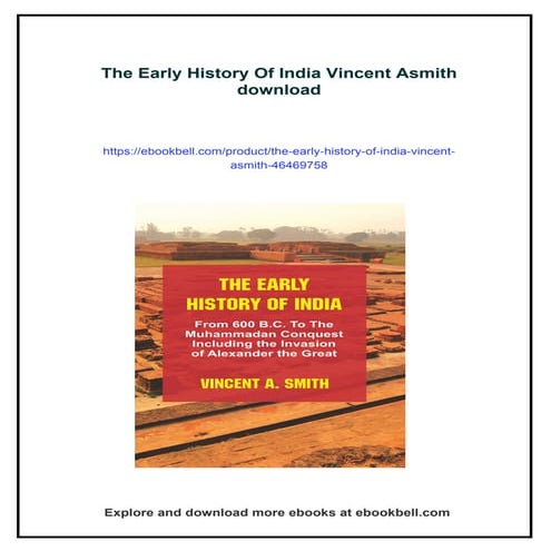 The Early History Of India Vincent Asmith