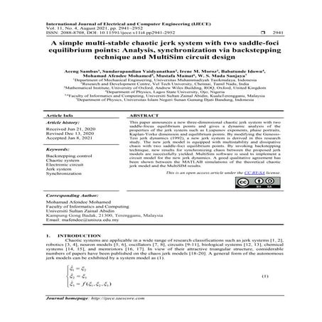 A simple multi-stable chaotic jerk system with two saddle-foci equilibrium po...