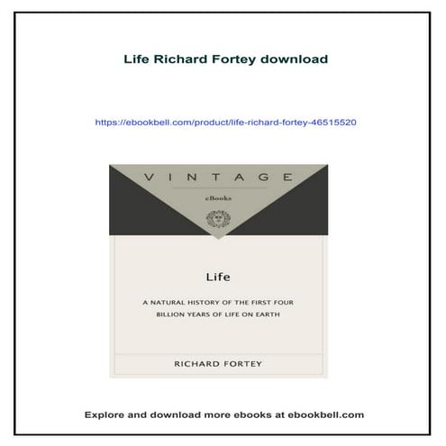 Download full ebook of Life Richard Fortey instant download pdf | PDF