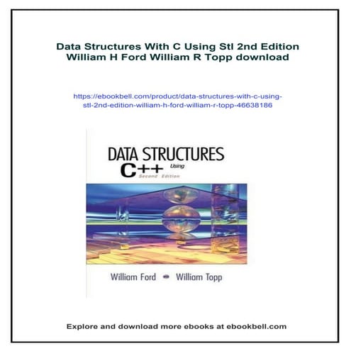 Data Structures With C Using Stl 2nd Edition William H Ford William R ...