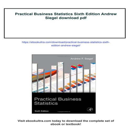 Practical Business Statistics Sixth Edition Andrew Siegel
