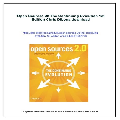Open Sources 20 The Continuing Evolution 1st Edition Chris Dibona