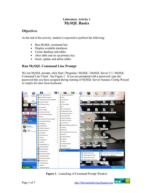 mysql 1st. act.