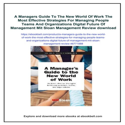 A Managers Guide To The New World Of Work The Most Effective Strategies ...