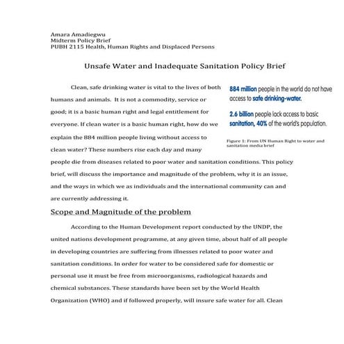 CLEAN WATER POLICY BRIEF