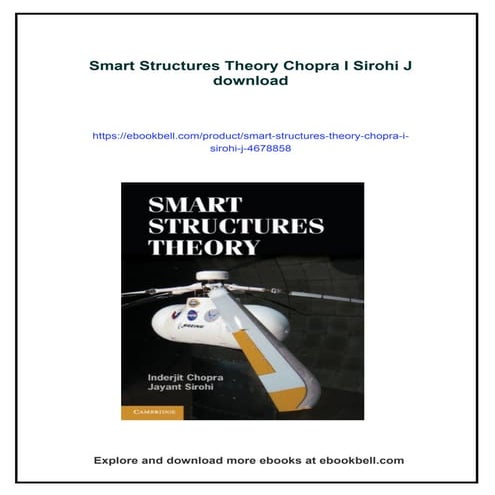 Smart Structures Theory Chopra I Sirohi J