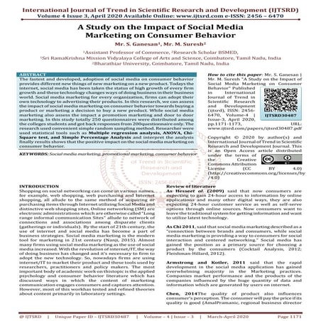 The Impact of Social Media Marketing on Consumer Behavior: A ...