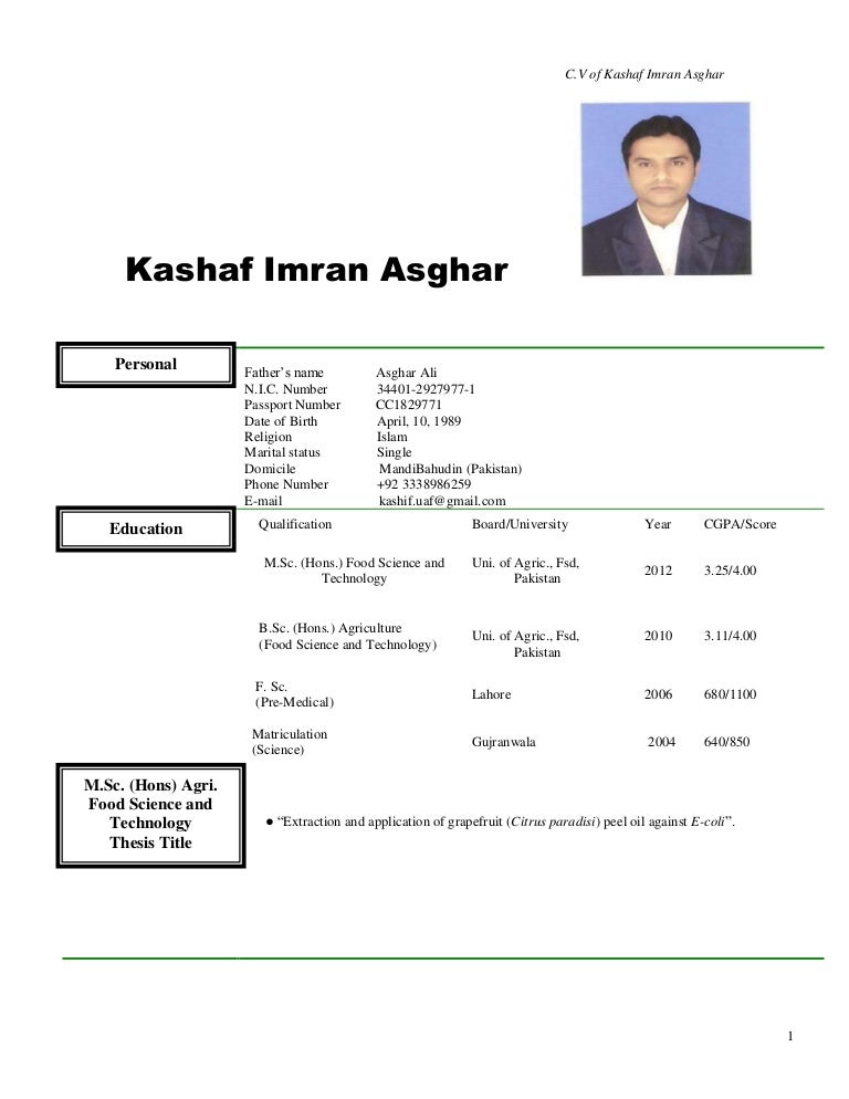 How to write a curriculum vitae picture