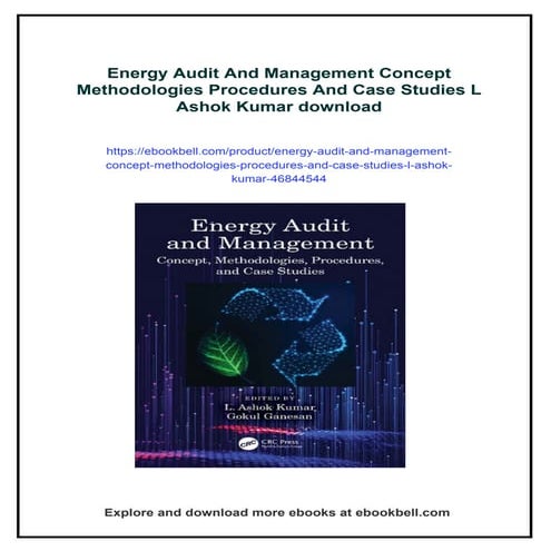 Energy Audit And Management Concept Methodologies Procedures And Case ...