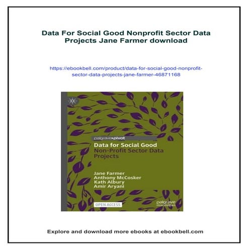 Data For Social Good Nonprofit Sector Data Projects Jane Farmer
