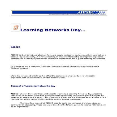 Learning Networks concept