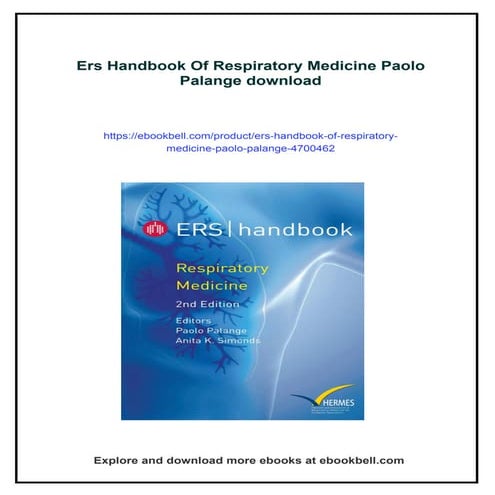Ers Handbook Of Respiratory Medicine Paolo Palange