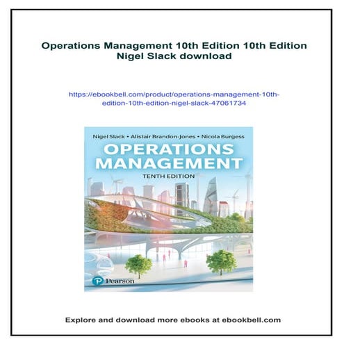 Operations Management 10th Edition 10th Edition Nigel Slack