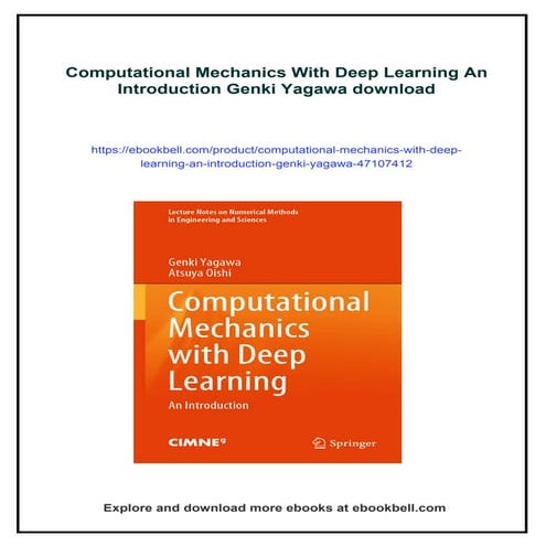 Computational Mechanics With Deep Learning An Introduction Genki Yagawa ...