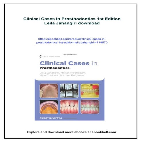Clinical Cases In Prosthodontics 1st Edition Leila Jahangiri | PDF