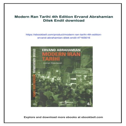 Modern Ran Tarihi 4th Edition Ervand Abrahamian Dilek Endil | PDF