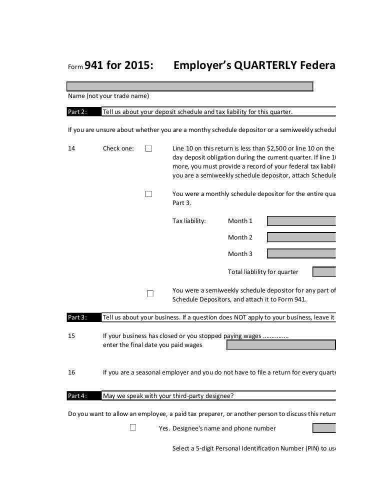 Tax form 941 1