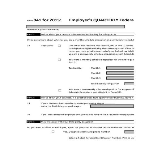 Tax Form 941-1