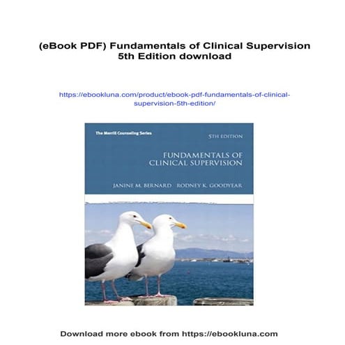(eBook PDF) Fundamentals of Clinical Supervision 5th Edition | PDF
