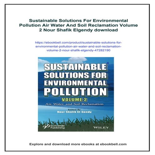 Sustainable Solutions For Environmental Pollution Air Water And Soil Reclamat...