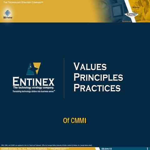 Values, Principles & Practices (of Performance Improvement)