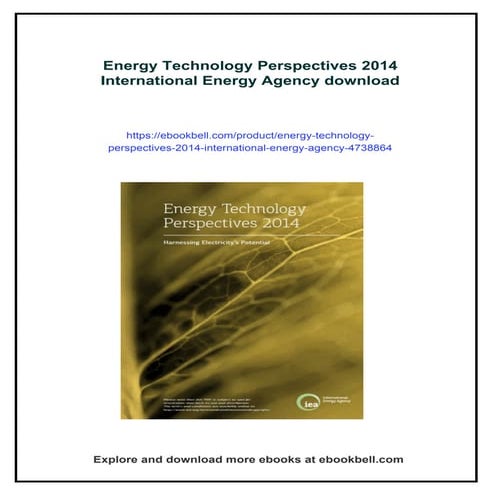 Energy Technology Perspectives 2014 International Energy Agency