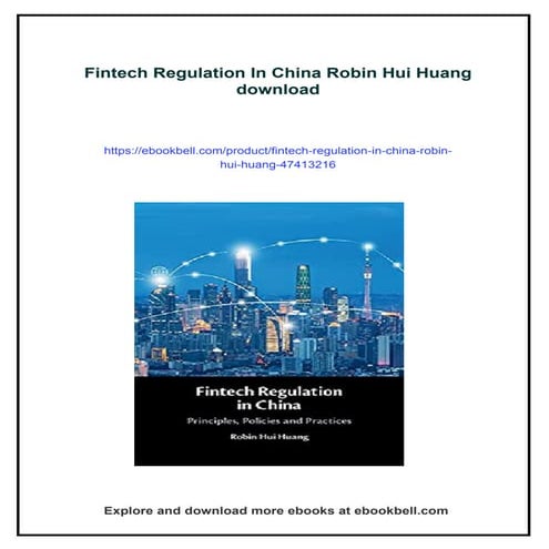 Fintech Regulation In China Robin Hui Huang | PDF