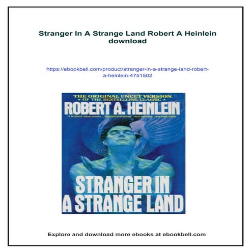 Stranger In A Strange Land Robert A Heinlein | PDF