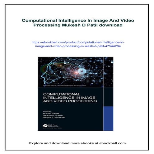 Computational Intelligence In Image And Video Processing Mukesh D Patil ...