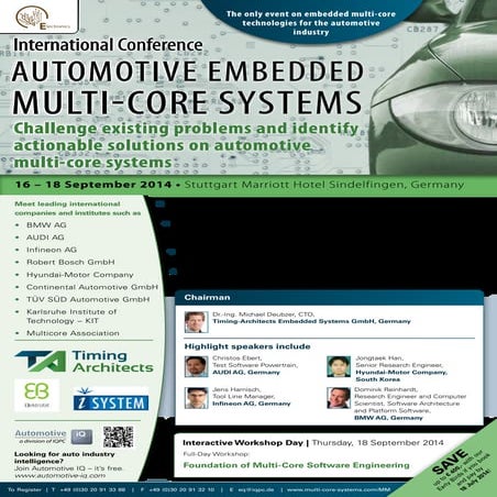 Automotive Embedded Multi-Core Systems Conference  - 16 - 18 September 2014 i...