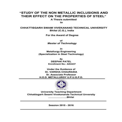 Thesis by Deepak Patel