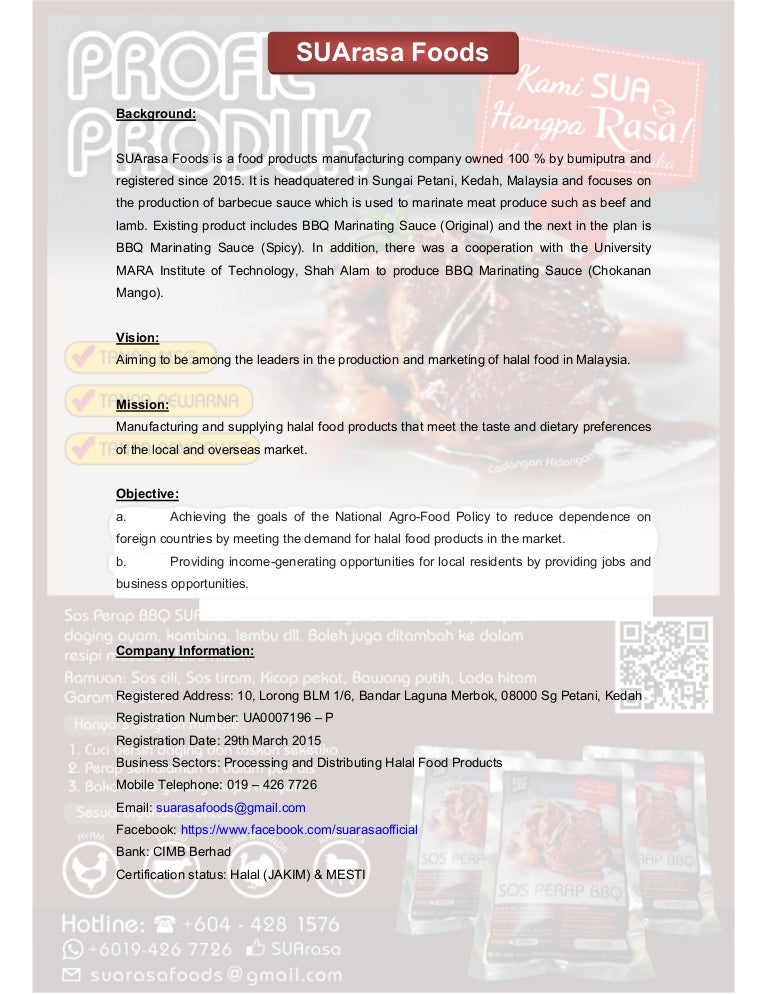 Profil Suarasa Foods English